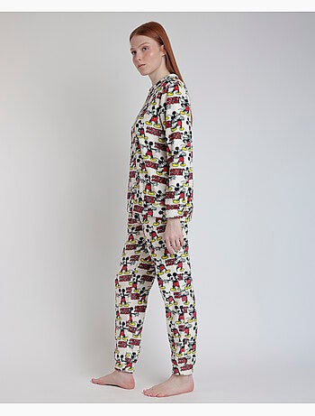 Pyjama à manches longues imprimé Mickey pour femme Disney