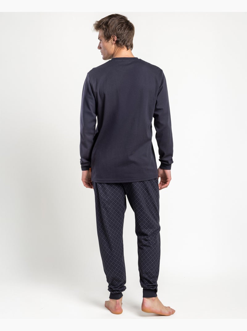 Pyjama à manches longues LOIS Engine pour hommes Bleu marine - Kiabi