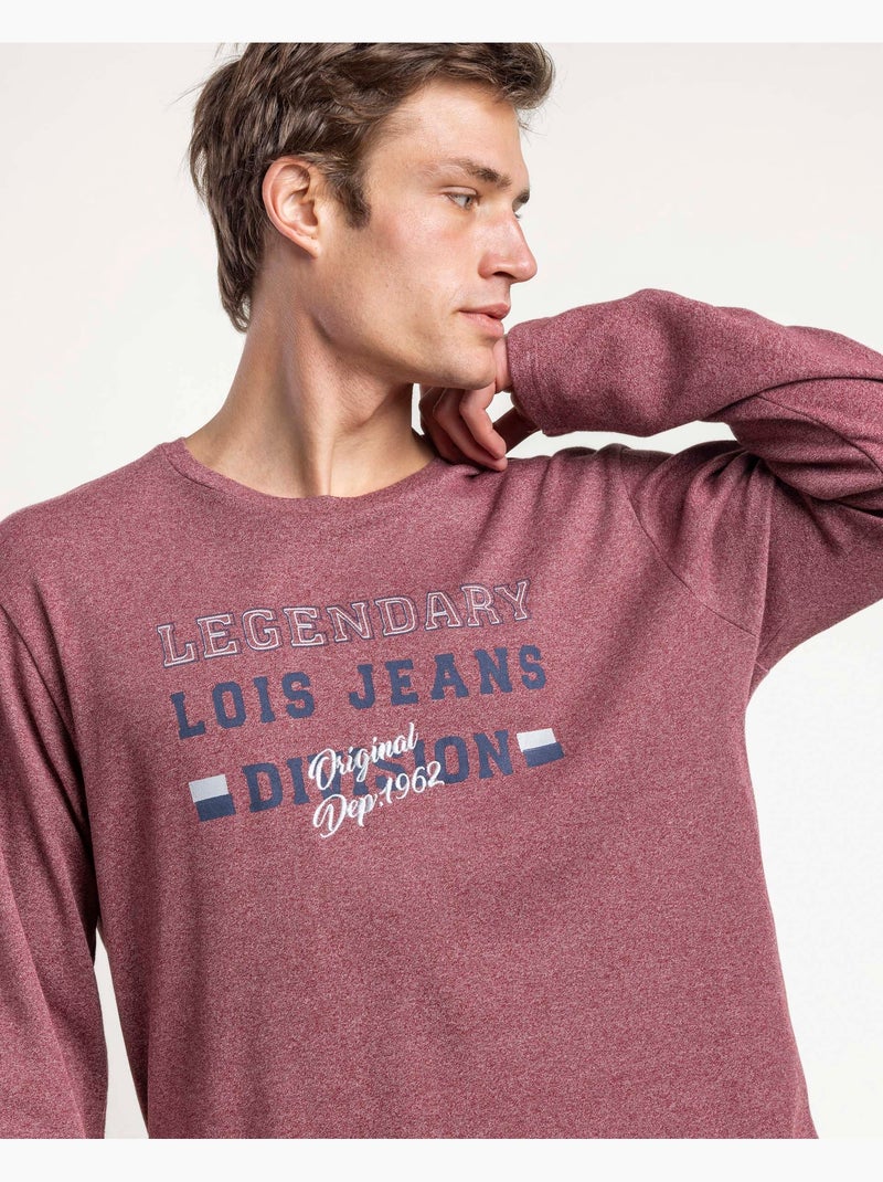Pyjama à manches longues LOIS Legendary pour hommes Bordeaux - Kiabi
