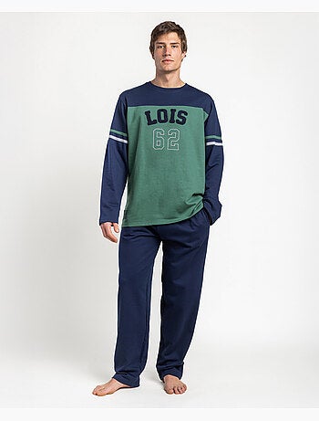 Pyjama à manches longues LOIS pour homme, style preppy