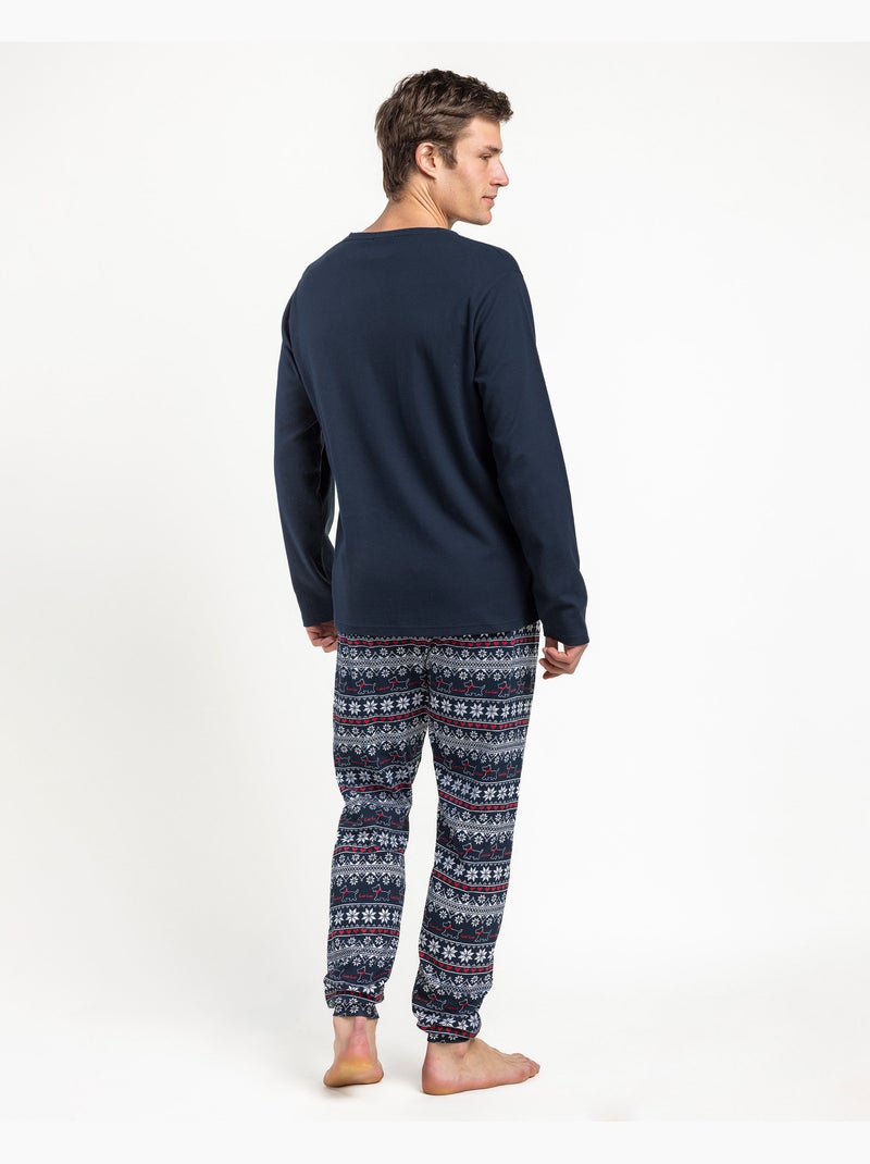 Pyjama à manches longues Lou Lou Cold pour homme ADMAS Bleu marine - Kiabi