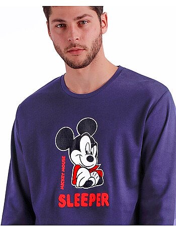Pyjama à manches longues Mickey Zigzag pour homme DISNEY
