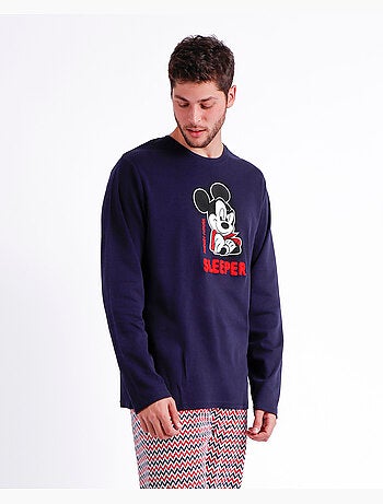 Pyjama à manches longues Mickey Zigzag pour homme DISNEY