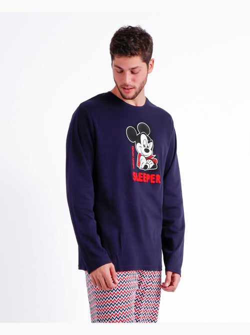 Pyjama à manches longues Mickey Zigzag pour homme DISNEY - Kiabi Pyjama à manches longues Mickey Zigzag pour homme DISNEY - Kiabi