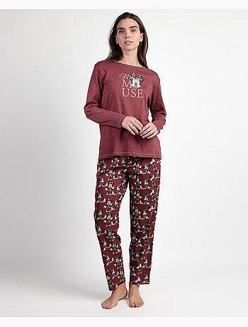 Pyjama à manches longues Minnie Mouse pour femme DISNEY