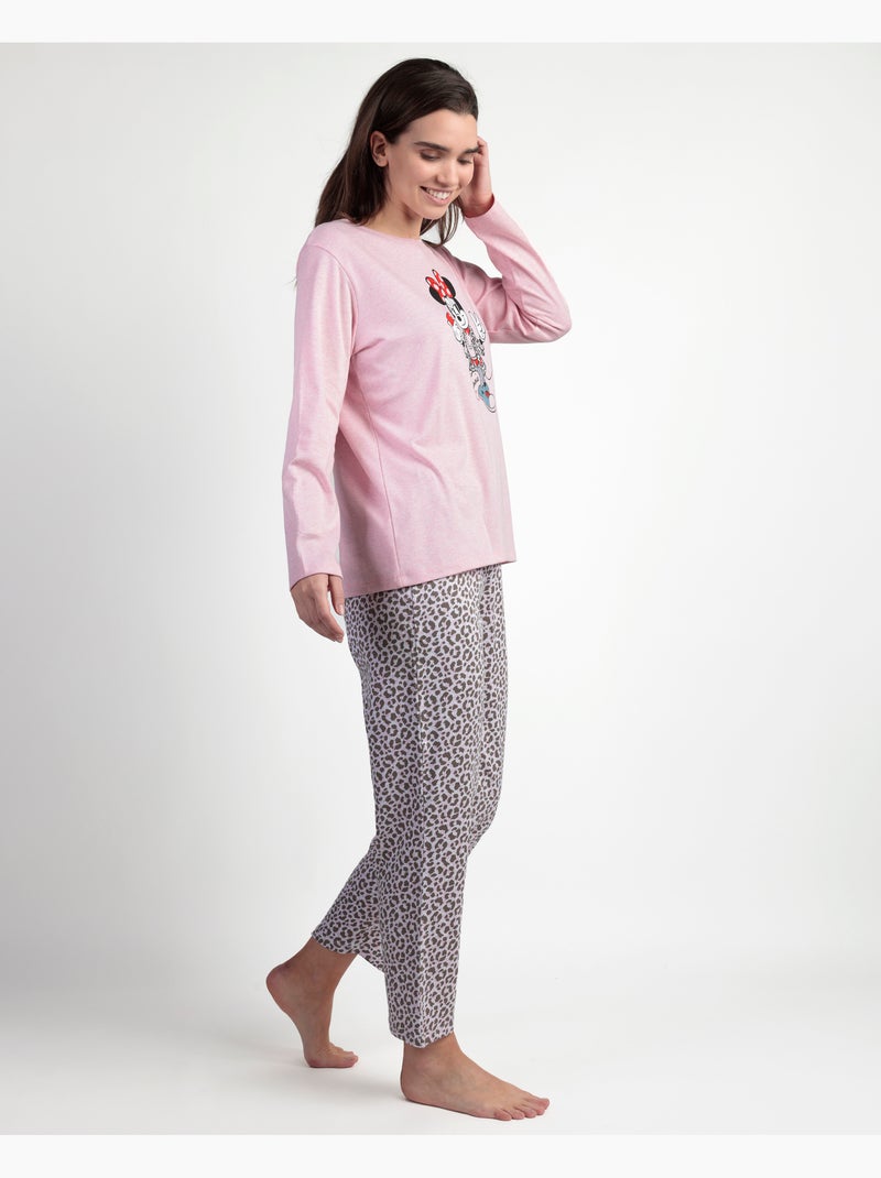 Pyjama à manches longues Minnie Skin pour femme DISNEY Rose - Kiabi