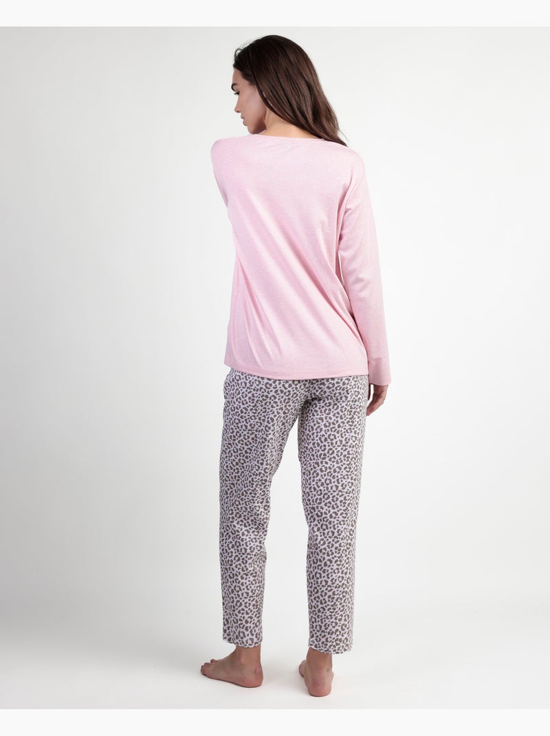 Pyjama à manches longues Minnie Skin pour femme DISNEY Rose - Kiabi