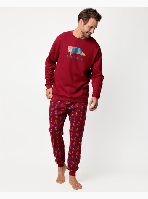 Pyjama à manches longues PADDINGTON pour homme, couleur grenat - Kiabi