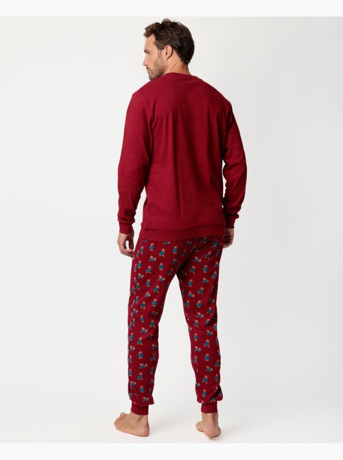 Pyjama à manches longues PADDINGTON pour homme, couleur grenat - Kiabi