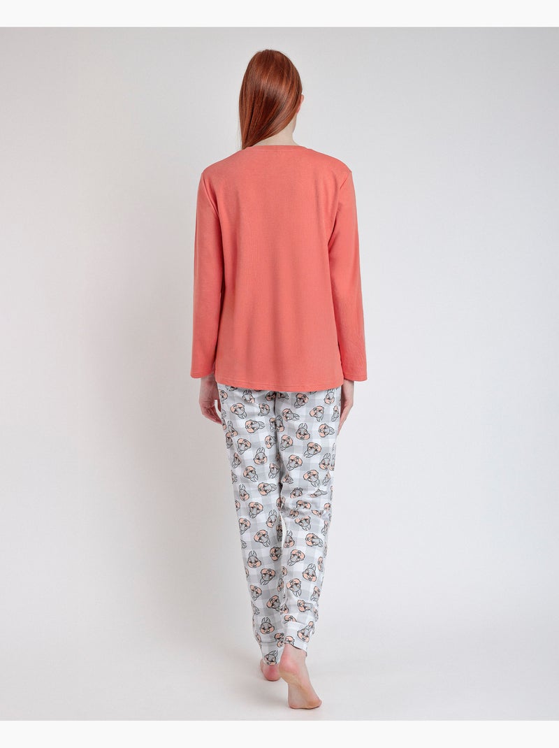 Pyjama à manches longues Panpan pour femme DISNEY Orange - Kiabi