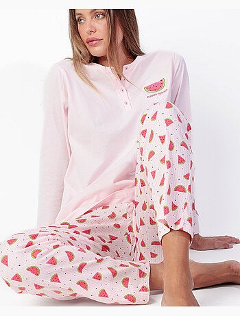 Pyjama à manches longues pastèque pour femme ADMAS