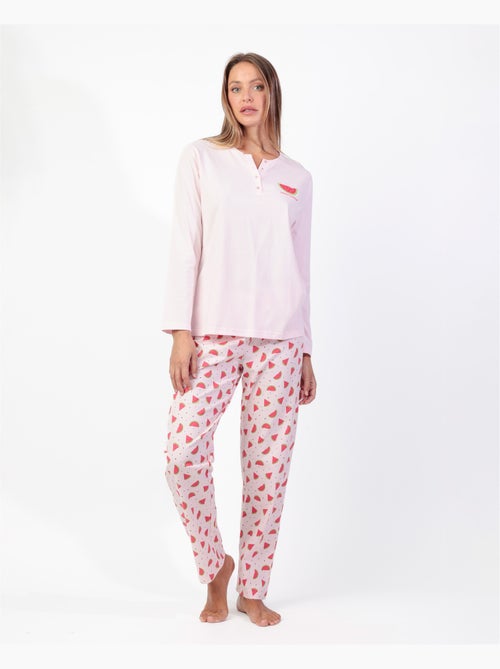 Pyjama à manches longues pastèque pour femme ADMAS - Kiabi Pyjama à manches longues pastèque pour femme ADMAS - Kiabi