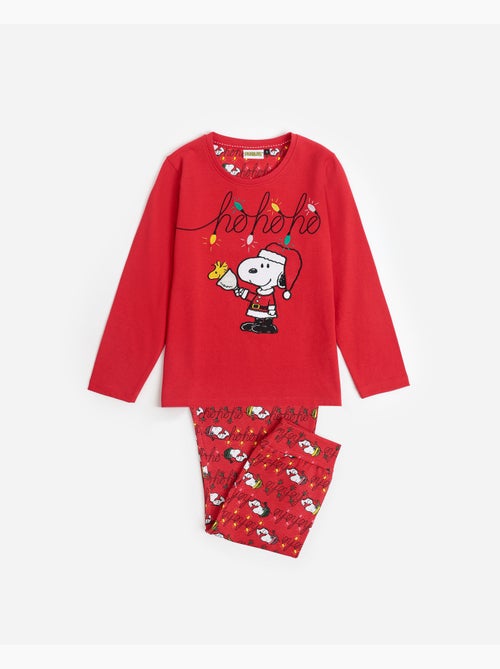 Pyjama à manches longues PEANUTS Ho Ho Ho pour fille - Kiabi
