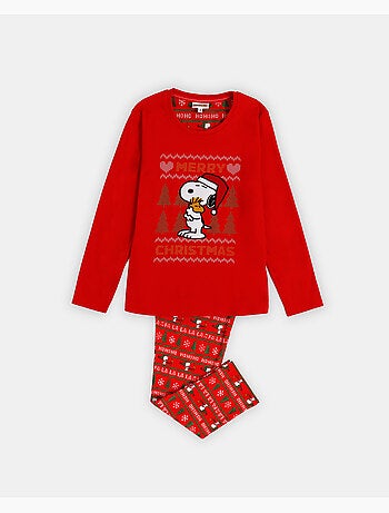 Pyjama à manches longues PEANUTS Joyeux Noël pour filles