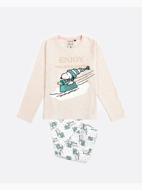Pyjama à manches longues PEANUTS Let It Snow pour fille - Kiabi Pyjama à manches longues PEANUTS Let It Snow pour fille - Kiabi