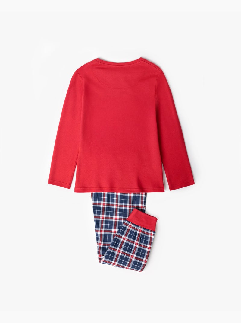 Pyjama à manches longues PEANUTS Let It Snow pour fille Rouge - Kiabi