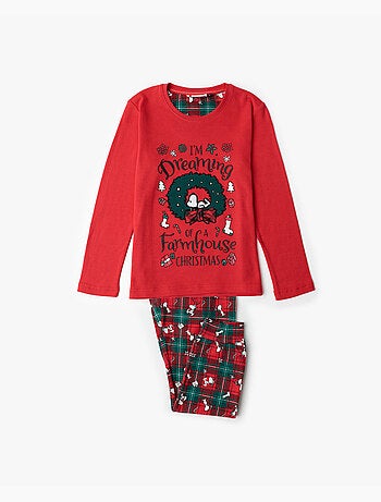 Pyjama à manches longues Peanuts Reindeer Crossing pour filles