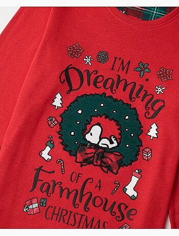 Pyjama à manches longues Peanuts Reindeer Crossing pour filles