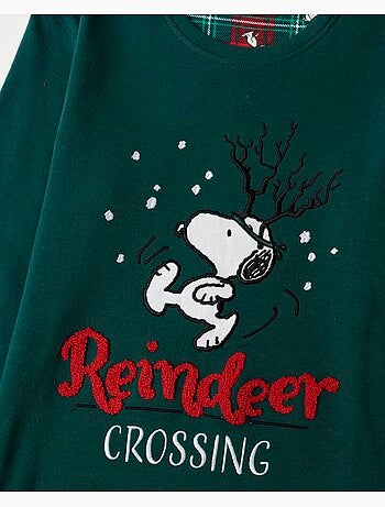 Pyjama à manches longues Peanuts Reindeer Crossing pour garçons