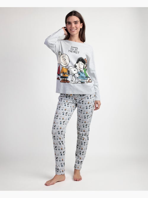 Pyjama à manches longues PEANUTS Snoopy & Friends pour femme - Kiabi