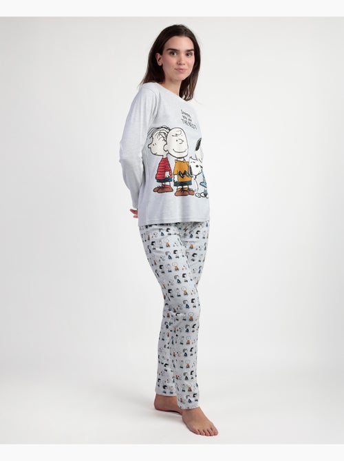 Pyjama à manches longues PEANUTS Snoopy & Friends pour femme - Kiabi