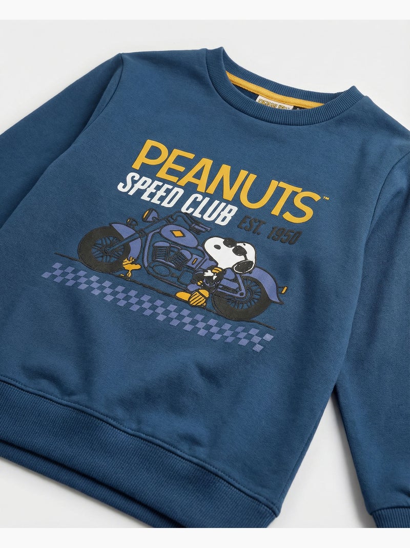 Pyjama à manches longues PEANUTS Speed Club pour garçons Bleu denim - Kiabi