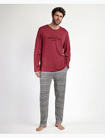 Pyjama à manches longues pied-de-poule pour homme ADMAS