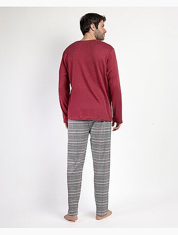 Pyjama à manches longues pied-de-poule pour homme ADMAS