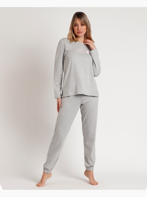 Pyjama à manches longues pour femme ADMAS CLASSIC à curs roses - Kiabi Pyjama à manches longues pour femme ADMAS CLASSIC à curs roses - Kiabi