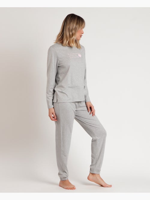 Pyjama à manches longues pour femme ADMAS CLASSIC à curs roses - Kiabi Pyjama à manches longues pour femme ADMAS CLASSIC à curs roses - Kiabi