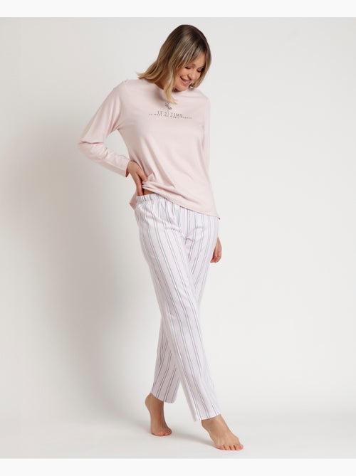 Pyjama à manches longues pour femme ADMAS CLASSIC Magic Time - Kiabi