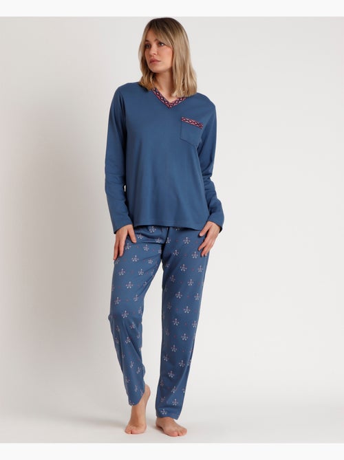 Pyjama à manches longues pour femme ADMAS GARDEN Let's Get Lost - Kiabi Pyjama à manches longues pour femme ADMAS GARDEN Let's Get Lost - Kiabi