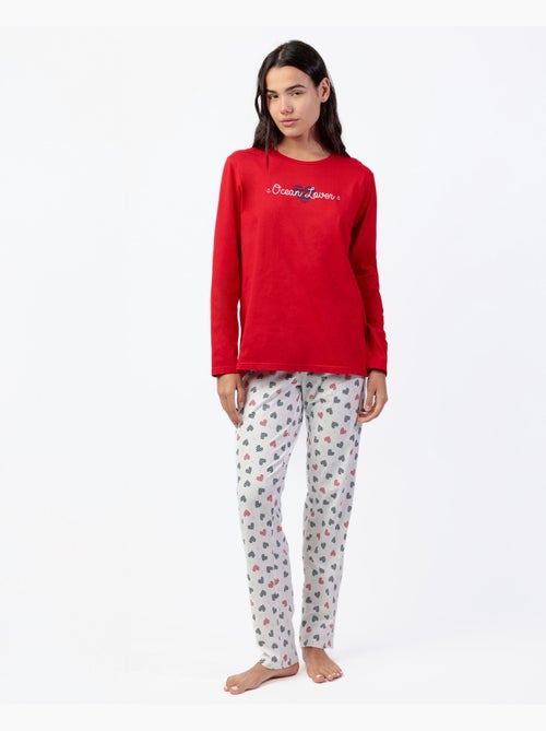 Pyjama à manches longues pour femme ADMAS Ocean Lover - Kiabi Pyjama à manches longues pour femme ADMAS Ocean Lover - Kiabi