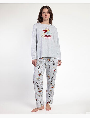 Pyjama à manches longues pour femme Disney Alice au pays des merveilles