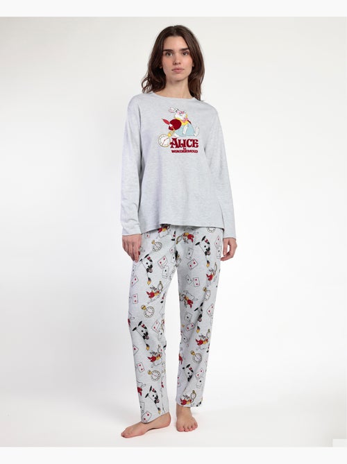 Pyjama à manches longues pour femme Disney Alice au pays des merveilles - Kiabi
