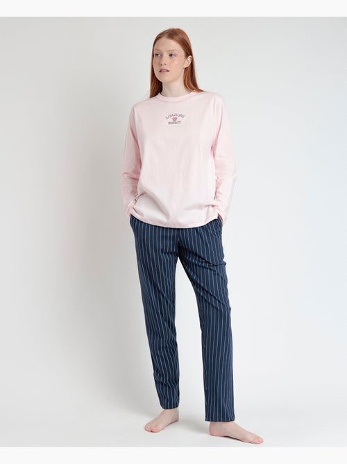 Pyjama à manches longues pour femme, motif Loading Energy, RESTEZ À LA MAISON - Kiabi Pyjama à manches longues pour femme, motif Loading Energy, RESTEZ À LA MAISON - Kiabi