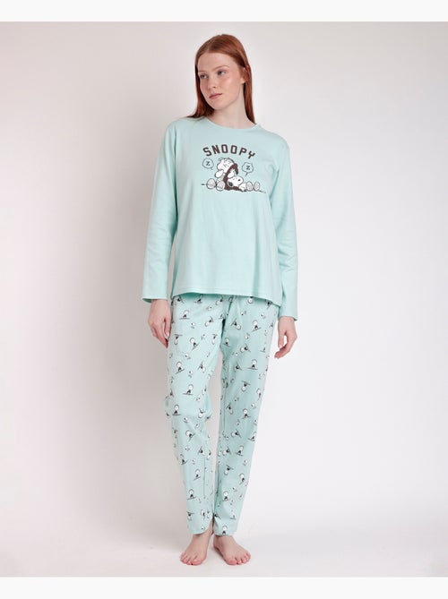 Pyjama à manches longues pour femme PEANUTS Sleep Society - Kiabi Pyjama à manches longues pour femme PEANUTS Sleep Society - Kiabi
