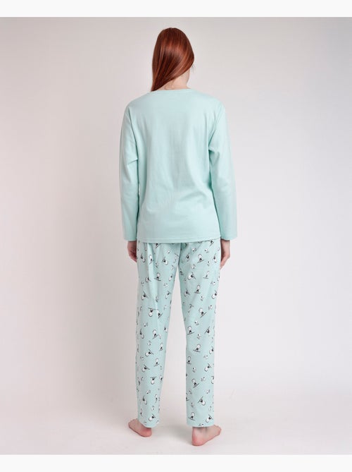 Pyjama à manches longues pour femme PEANUTS Sleep Society - Kiabi Pyjama à manches longues pour femme PEANUTS Sleep Society - Kiabi