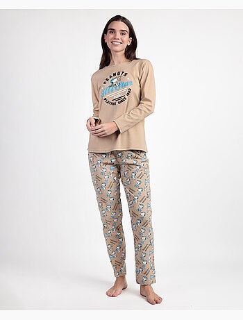 Pyjama à manches longues pour femme PEANUTS Varsity Squad