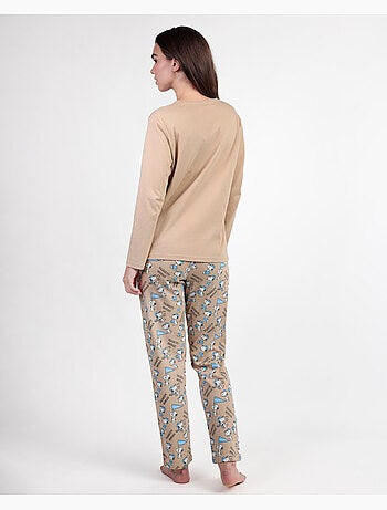 Pyjama à manches longues pour femme PEANUTS Varsity Squad