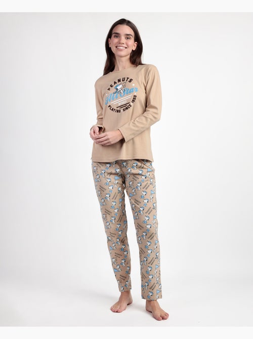 Pyjama à manches longues pour femme PEANUTS Varsity Squad - Kiabi Pyjama à manches longues pour femme PEANUTS Varsity Squad - Kiabi