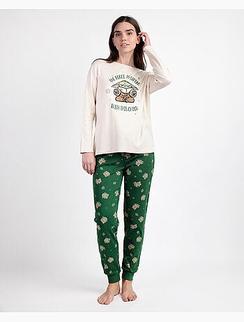 Pyjama à manches longues pour femme STAR WARS MANDALORIAN Cute Grogu