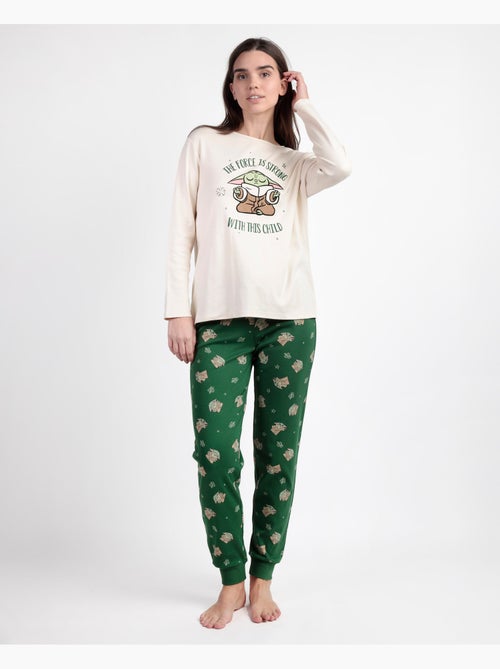 Pyjama à manches longues pour femme STAR WARS MANDALORIAN Cute Grogu - Kiabi