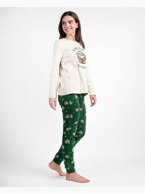 Pyjama à manches longues pour femme STAR WARS MANDALORIAN Cute Grogu - Kiabi