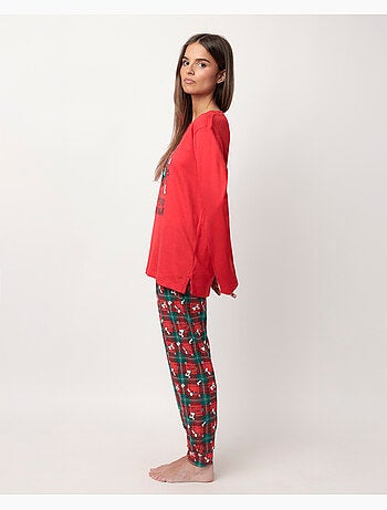 Pyjama à manches longues pour femmes PEANUTS, motif passage de rennes