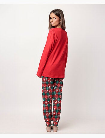 Pyjama à manches longues pour femmes PEANUTS, motif passage de rennes