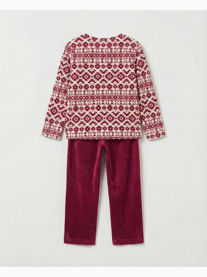 Pyjama à manches longues pour filles PEANUTS Cerise - Kiabi