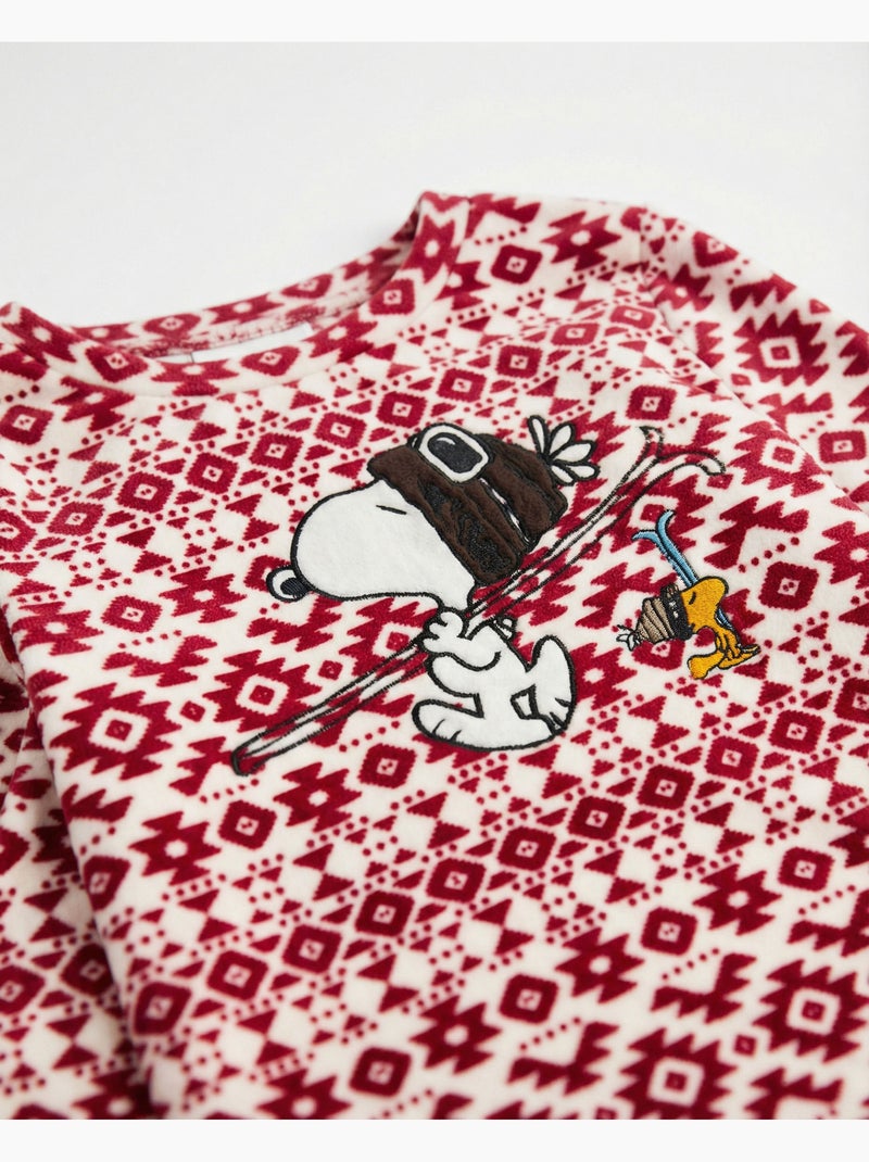 Pyjama à manches longues pour filles PEANUTS Cerise - Kiabi