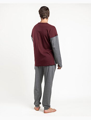 Pyjama à manches longues pour homme > - RESTEZ CHEZ VOUS