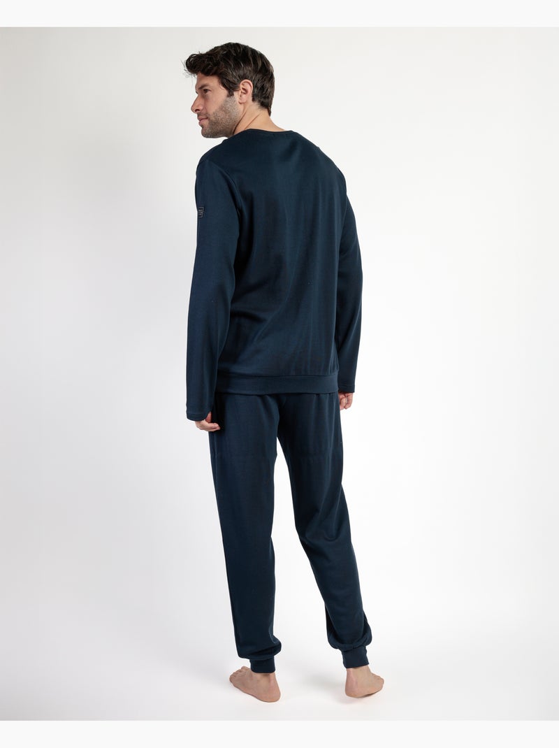 Pyjama à manches longues pour homme ADMAS > Bleu marine - Kiabi